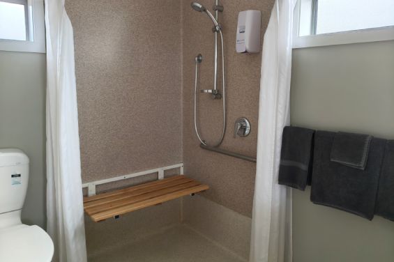 Accessible Studio - wet floor bathroom
